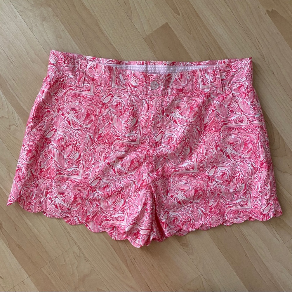 Lauren James NWT Pink Patterned Scalloped Shorts